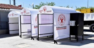 Bornova’daki tüm pazarlara  dezenfektan tüneli