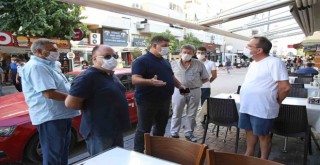 Başkan Tugay’dan sahada korona denetimi