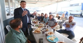 Başkan Tugay'dan sanayi esnafına ziyaret