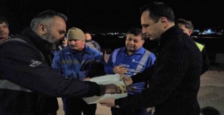 Başkan Eşki’den işçilere gece yarısı sürprizi