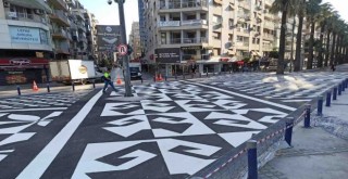 Sanat eseri gibi yaya geçidi