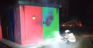 Bostanlı'da trafoda yangın çıktı