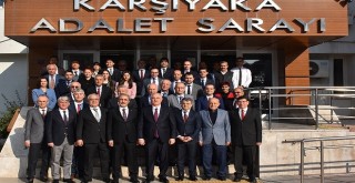 Yargıtay Başkanı ve Yargıtay Cumhuriyet Başsavcısı Karşıyaka Adliye Sarayı’nı ziyaret etti