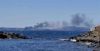 Aliağa'da gemi yangını...