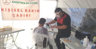 Karşıyaka'dan depremde zarar görenlere kişisel bakım...