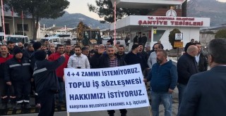Karşıyaka Belediyesi İşcileri zam istiyor...