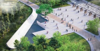 Bayraklı'ya modern Kent Meydanı
