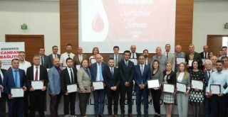 Kan bağışı çalışmaları sertifika töreni gerçekleştirildi
