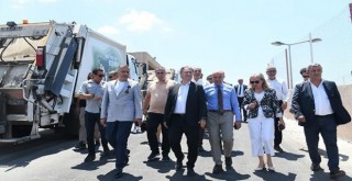 Başkanlar, Bornova Katı Atık Transfer İstasyonu’ndaki çalışmaları inceledi