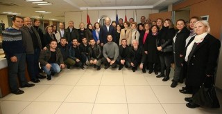 CHP Karşıyaka İlçe Yönetimi Başkan Akpınar'ı ziyaret etti