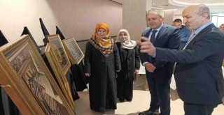 Kur’an kursu öğrencilerinin sergisi gözleri kamaştırdı