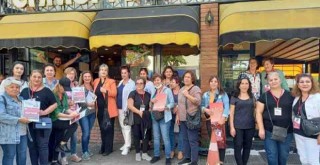 CHP Karşıyaka Kadın Kolları Başkanı İldeniz sahada