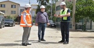 Başkan Utku Gümrükçü’den üst yapı çalışmalarına yerinde inceleme