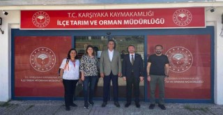 Canatan ve Çiçek Karşıyaka İlçe Tarım'ı ziyaret etti