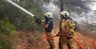 Menderes’te yangın... İzmir İtfaiyesi alevlerle mücadele ediyor