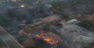 Çeşme ve Ödemiş'te yangın devam ediyor...